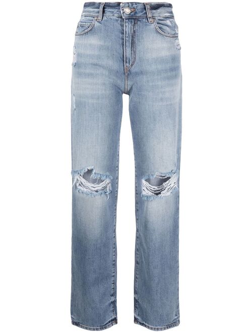 PINKO straight-leg ripped jeans