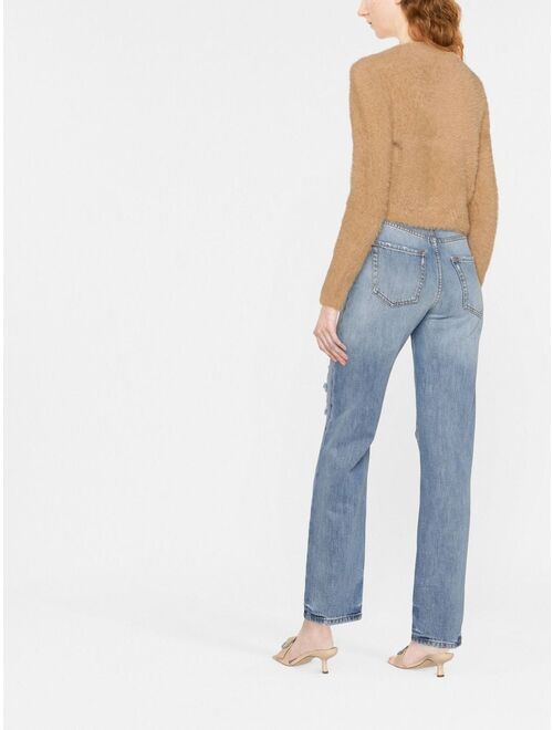 PINKO straight-leg ripped jeans