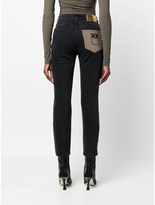 Pinko cropped skinny-cut jeans
