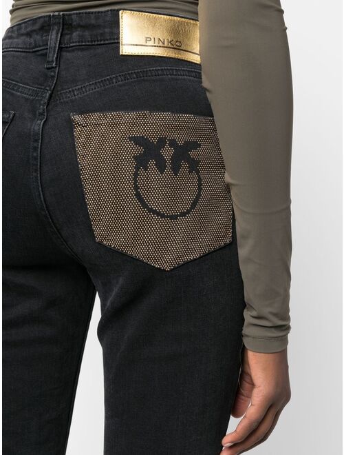 Pinko cropped skinny-cut jeans