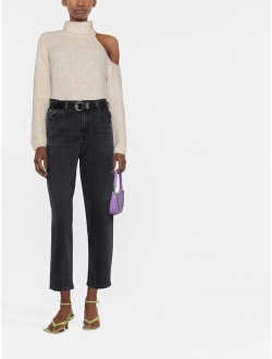 cropped straight-leg jeans