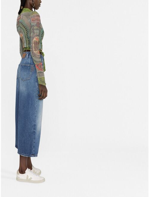Pinko wide-leg cropped jeans