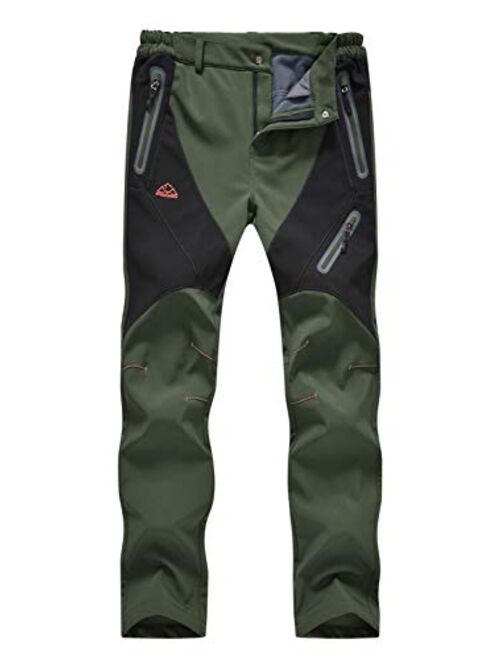 Rdruko Women's Waterproof Windproof Fleece Lined Warm Hiking Ski Snow Insulated Pants