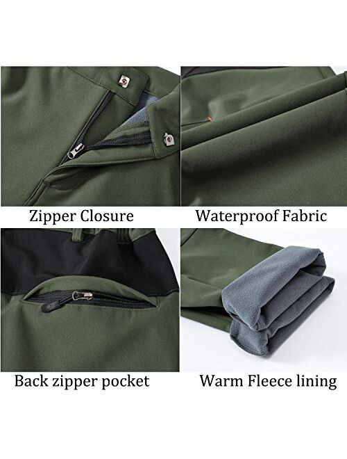 Rdruko Women's Waterproof Windproof Fleece Lined Warm Hiking Ski Snow Insulated Pants