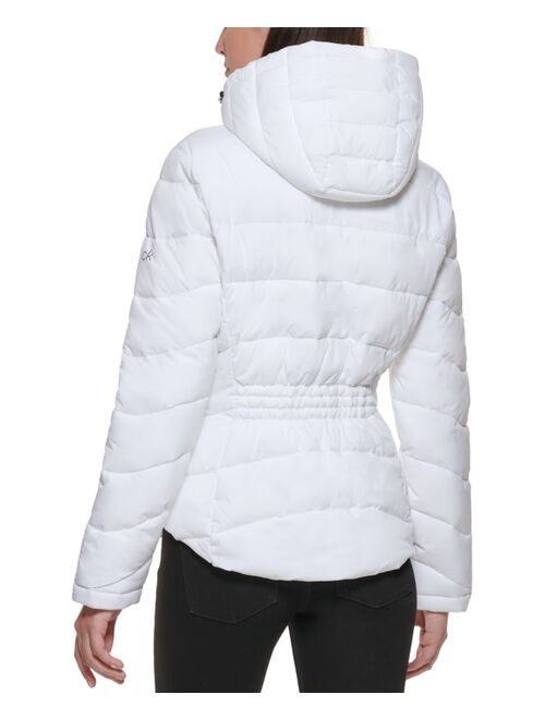 CALVIN KLEIN Women's Hooded Stretch Packable Puffer Coat, Created for Macy's