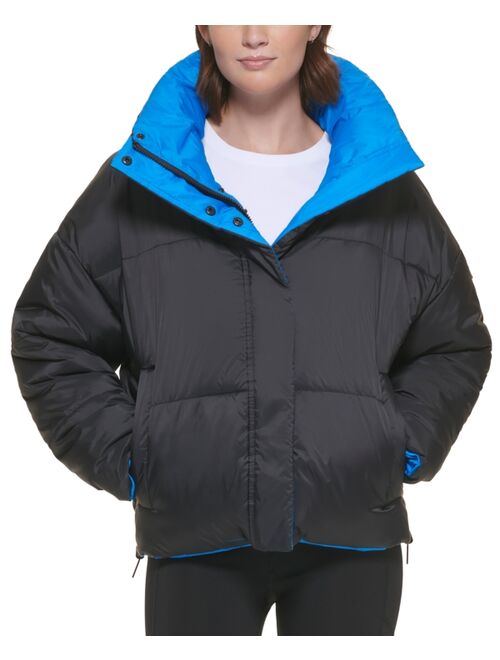 CALVIN KLEIN PERFORMANCE Women's Reversible Oversized Zip-Up Puffer Jacket