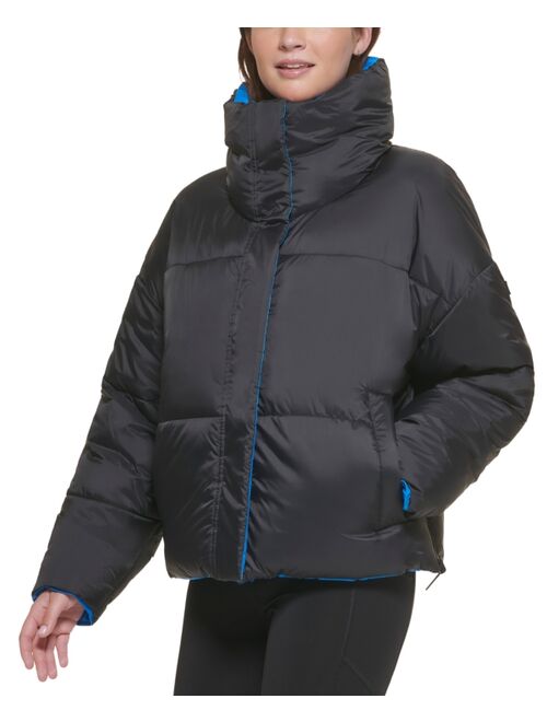 CALVIN KLEIN PERFORMANCE Women's Reversible Oversized Zip-Up Puffer Jacket