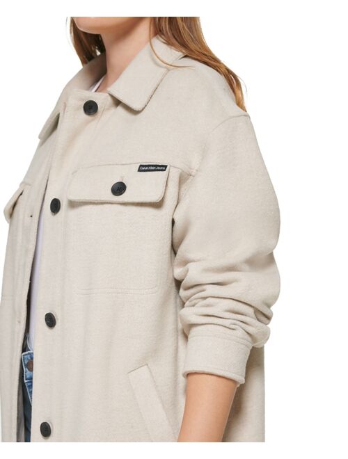 CALVIN KLEIN JEANS Women's Cotton Drop Shoulder Jacket