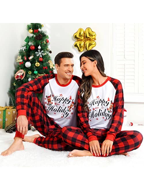Zhitunemi Christmas Pajamas For Family Christmas Pjs Matching Sets Couples Christmas Pajamas For Men