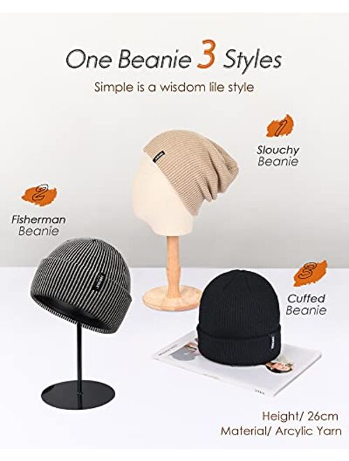 FURTALK Beanie Hat for Women Men Winter Hat Womens Cuffed Beanies Knit Skull Cap Warm Ski Hats