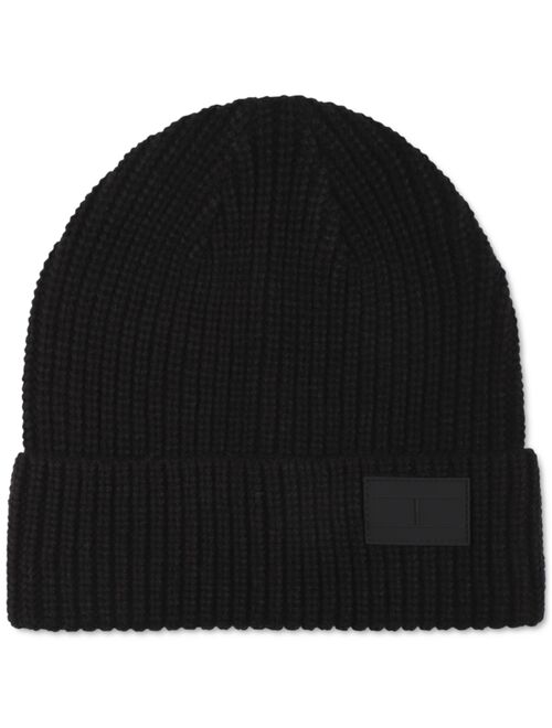 Tommy Hilfiger Men's Shaker Cuff Hat Beanie with Ghost Patch