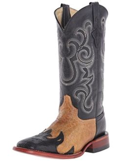 Ferrini Western Boots Womens Lizard Block Heel S Toe Chocolate RL2