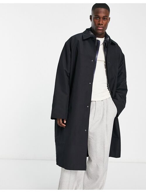 ASOS DESIGN oversized trench coat in black