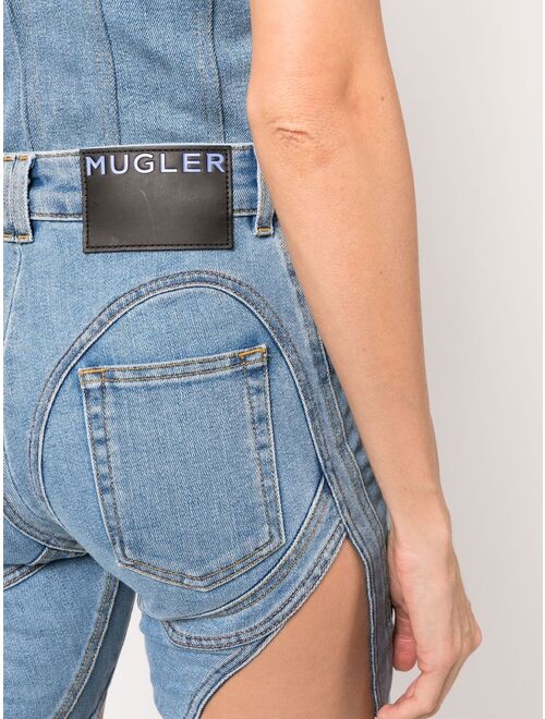 Mugler cut-out detail denim jeans