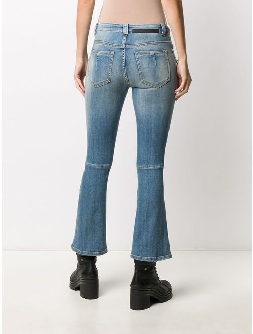 UNRAVEL PROJECT lace-up cropped jeans