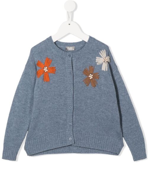 Il Gufo floral-embroidered cardigan