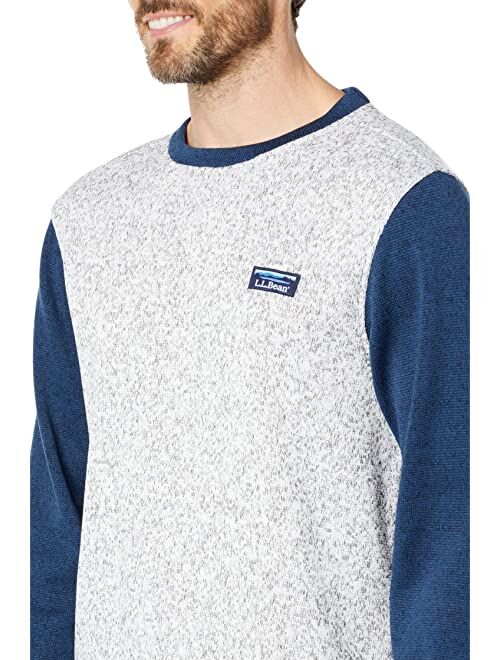 L.L.Bean Lightweight Sweater Fleece Top Long Sleeve Color-Block Regular