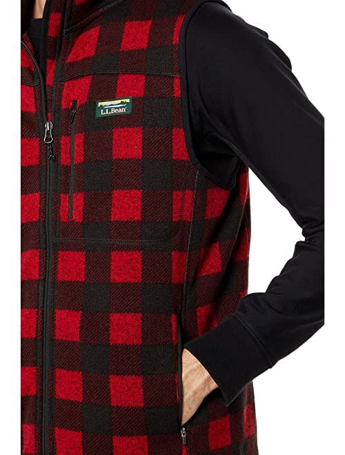 L.L.Bean Sweater Fleece Vest Printed