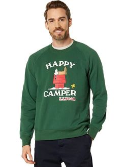 x Peanuts Sweatshirt Crew Neck Happy Camper