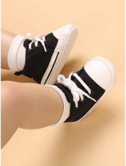 Goldseaarea Shoes Baby Two Tone Lace-up Front Sneakers