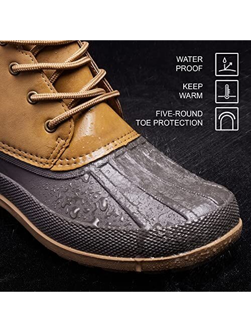 ALEADER Men's Classic Duck Boots Insulated Waterproof Winter Snow Boots