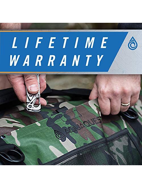 AquaQuest White Water Duffel - 100% Waterproof, Heavy Duty, Versatile, Comfortable - Durable Protective Dry Bag for Travel, Sport, Motorcycle, Boat, Fishing - 50, 75, or 