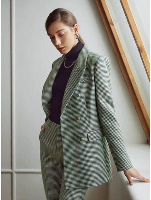 MOTF Premium Viscose Houndstooth Formal Blazer