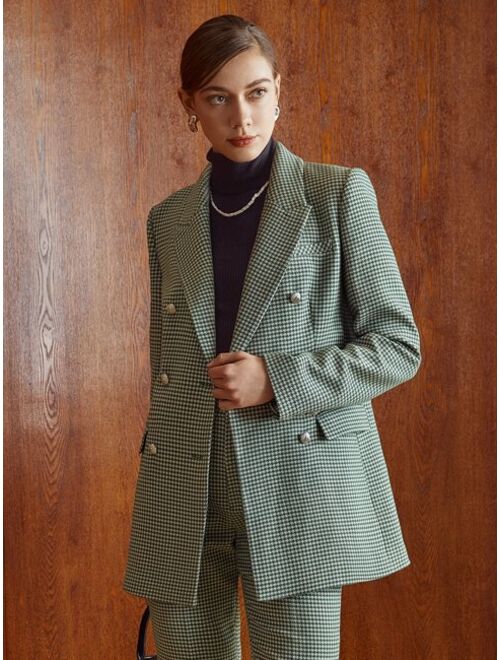 MOTF Premium Viscose Houndstooth Formal Blazer