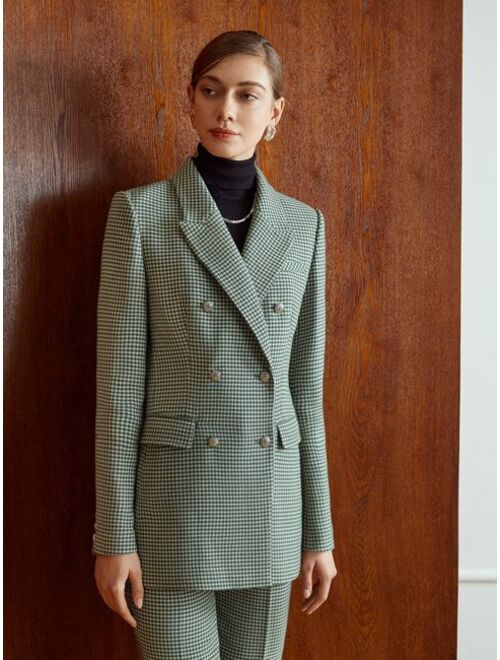 MOTF Premium Viscose Houndstooth Formal Blazer