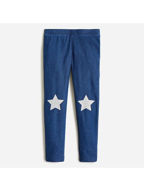 J.Crew Girls' jeggings with star patches