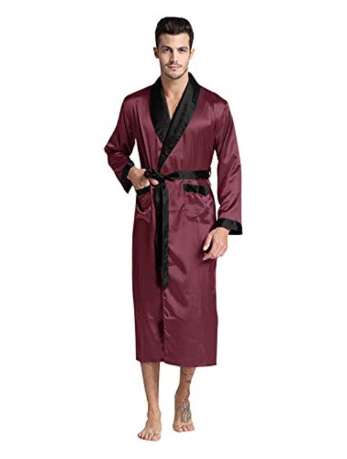 Regency New York Mens Silky Satin Robe