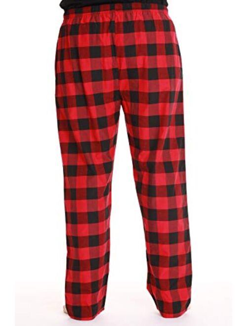 At The Buzzer #followme Plaid Mens Pajama Pants PJ Bottoms for Sleeping and Lounge Wear