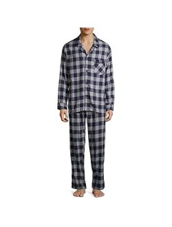 Men's 100% Cotton Flannel Plaid Pajama Top and Pant Set