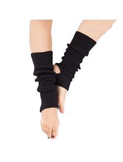 AWOCAN Ballet Leg warmers for girls Knitted Stirrup Leg Warmers for women Winter Extra Soft long leg warmers for Yoga Dance