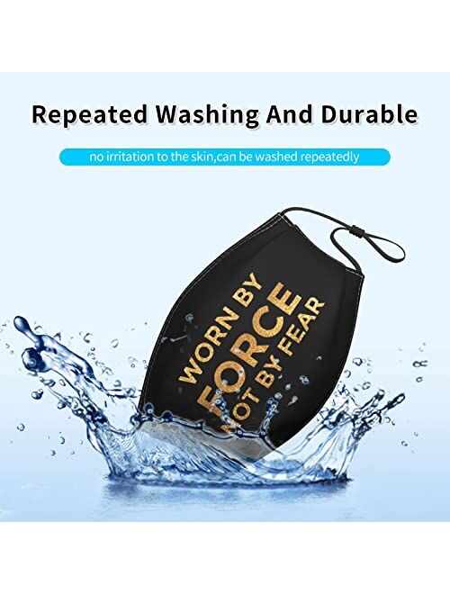 Agkubc Face Mask Adjustable Funny Face Mask Reusable Washable with Nose Wire Unisex Black Face Mask Breathable for Men Women Youth