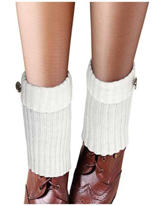 Dahlia Women's Leg Warmers & Boot Cuffs - Synthetic Wool, Cable Knit