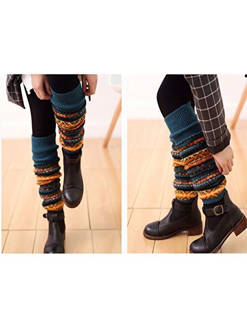 Lucky staryuan Women Wool Knit Leg Warmer Boot Warmer