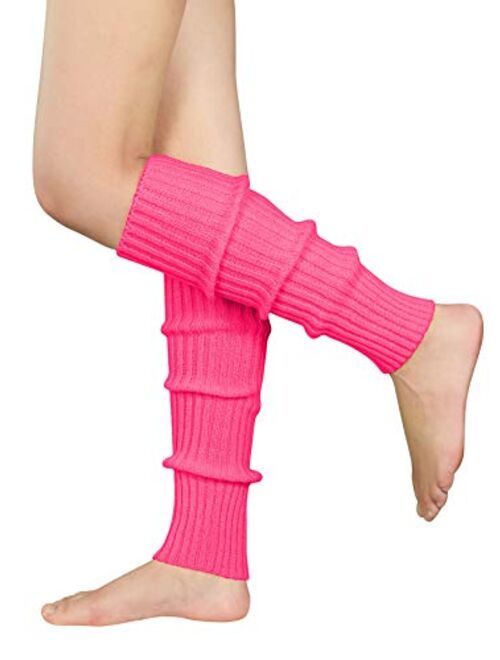 American Trends Leg Warmers for Women Girls 80s Ribbed Leg Warmer for Neon Party Knitted Fall Winter Sports Socks