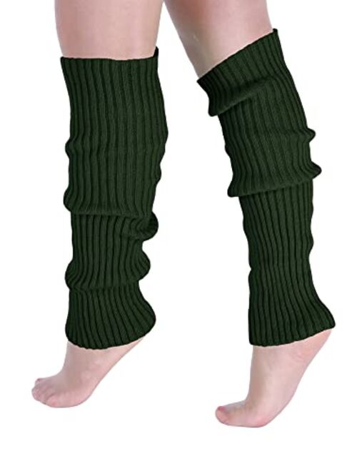 Milumia Women's 1 Pair Ribbed Knit Leg Warmers 80s Boot Long Socks
