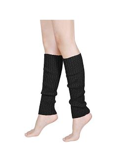 SATINIOR 80's Women Knit Leg Warmers Crochet Ribbed Leg Socks for Party Accessories