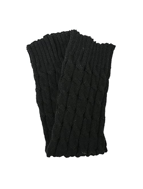 F.C. Fashion Culture Women's Cable Knit Ribbed Leg Warmers Boot Toppers