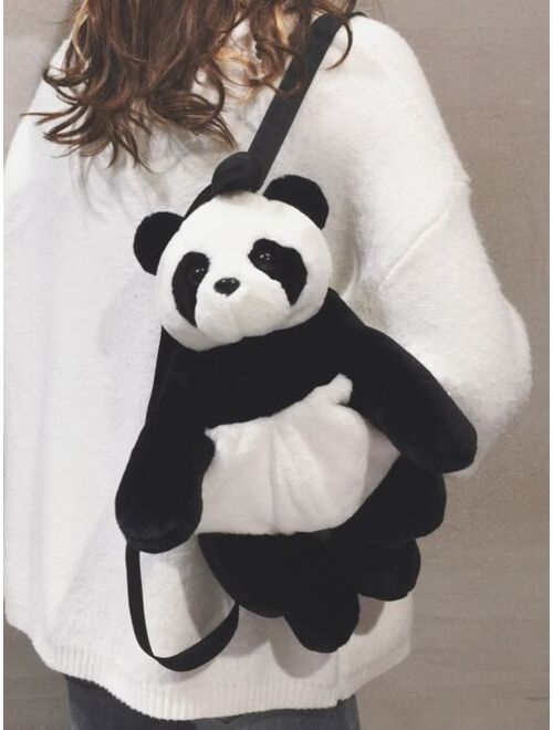 Shein Panda Design Fluffy Backpack