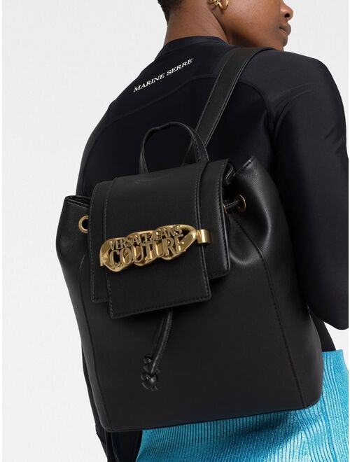 Versace Jeans Couture logo-plaque faux leather backpack