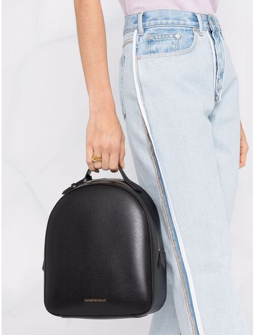 Emporio Armani embossed logo backpack