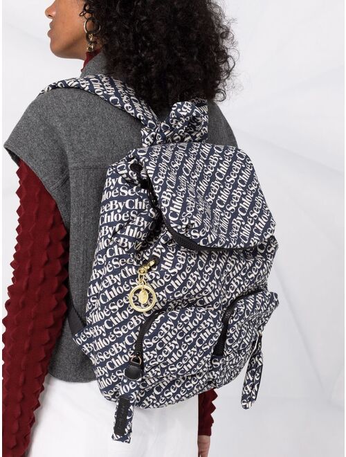See by Chloe logo-print backpack