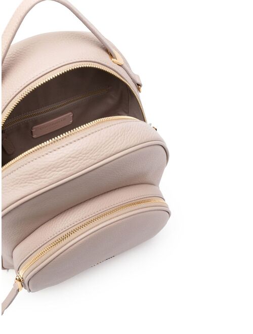 Coccinelle logo-plaque leather backpack