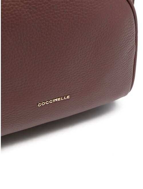 logo-plaque leather backpack