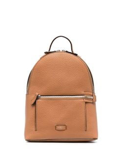 Lancel logo-patch zip-up backpack