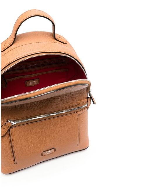 Lancel logo-patch zip-up backpack
