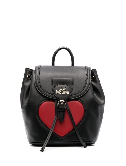 Love Moschino embossed-heart faux-leather backpack